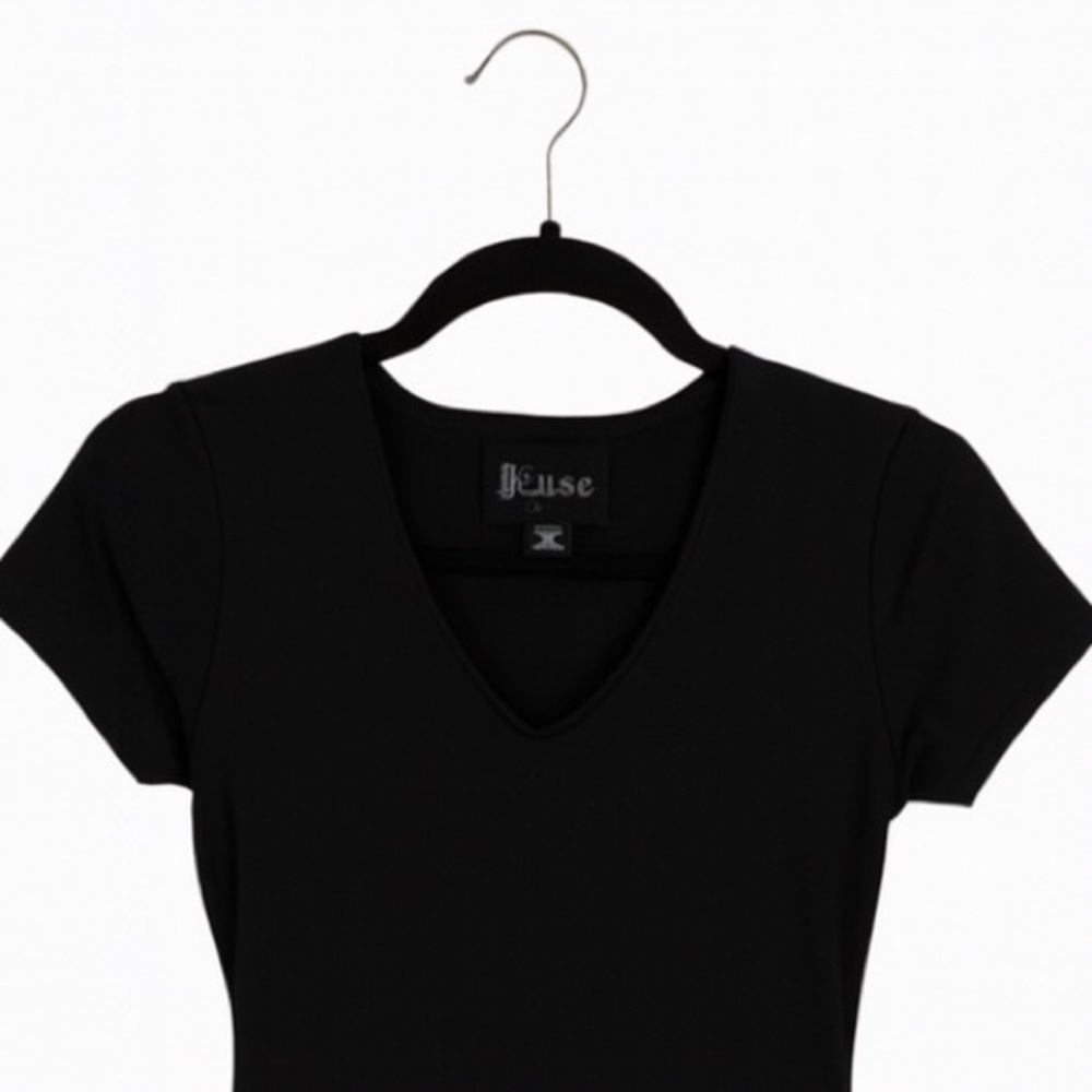 S.L. Fashions Women's Sz 8 Asymmetrical Black Dress Weddings Special Occasions - Picture 2 of 2